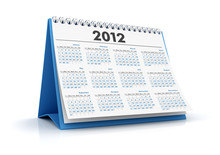 Calendar 2012 In White Background
