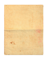 Wall Mural - Old document isolated on white background
