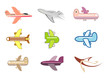 Airplane, jet - isolated vector icon