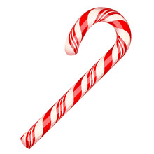 Candy Cane Isolated On White