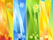 Four Seasons, Vector Illustration