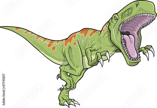 Nowoczesny obraz na płótnie Tyrannosaurus Dinosaur Vector Illustration