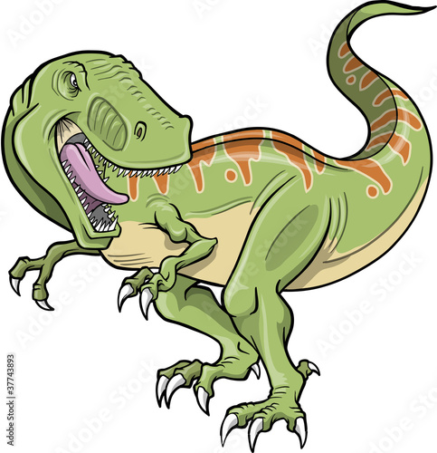Naklejka na szybę Tyrannosaurus Dinosaur Vector Illustration