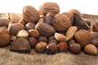 Assorted Nuts on Gunny Bag