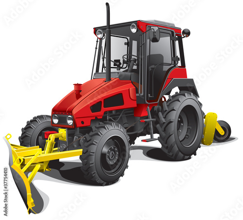 Naklejka na szafę snow plow tractor