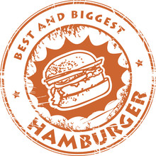 Stamps With The Word Hamburger Inside, Vector
