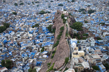 Aerial View Of Roofs Of Blue City Of Jodhpur, Rajasthan, India