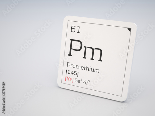 Poster Promethium - element of the periodic table