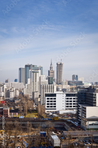 Naklejka samoprzylepna Warszawa pejzaż