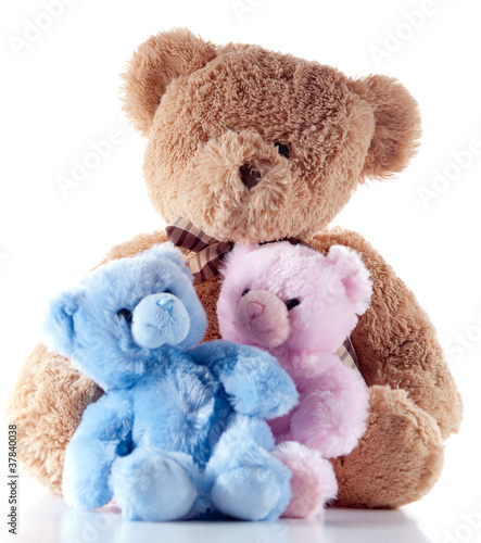 Fototapeta dla dzieci famille d'ours en peluche