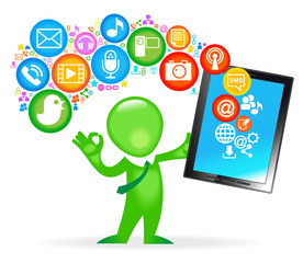 Wall Mural - tablet;_man