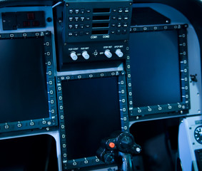 Canvas Print - cockpit control