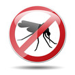 Señal trafico prohibido mosquito