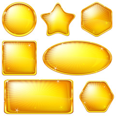 Golden buttons, set