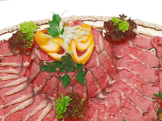 Sticker - roast beef on silver platter