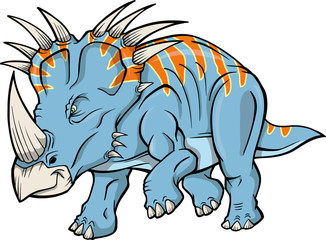 Aufkleber - Triceratops Dinosaur Vector Illustration