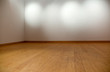 © cristovao31 - Empty white wall with spot lights and wooden floor