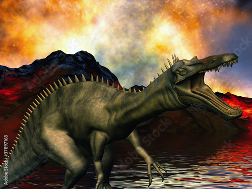 Board z aluminiowym obramowaniem Dinozaur doomsday