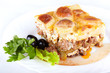 Moussaka - casserole of meat and vegetables