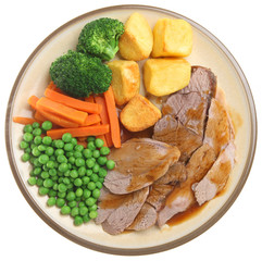 Canvas Print - Sunday Roast Lamb Dinner