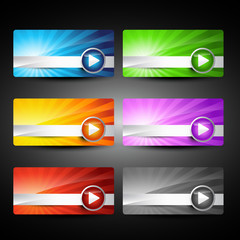 Wall Mural - vector glossy web item