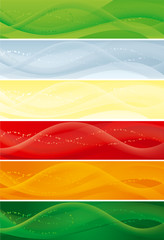 Wall Mural - vector abstract banners with blend lines