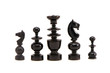 isolated vintage wooden chess-mans