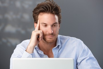 Canvas Print - Businessman thinking