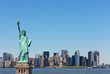New York skyline with Statute of Liberty