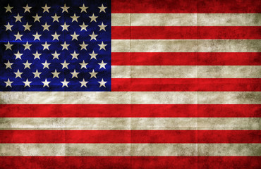 american flag on grunge paper