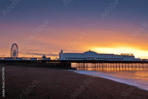 Tapeta ścienna Brighton o zachodzie słońca