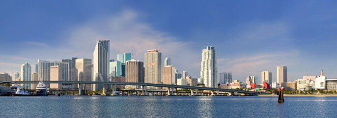 Wall Mural - Miami Florida panorama of downtown buildings