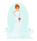 Fototapeta  - Beautiful bride card