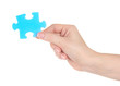 © Africa Studio - Blue puzzle with a hand isolated on white