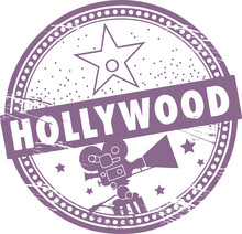 Stamp With The Name Of Hollywood Written Inside The Stamp