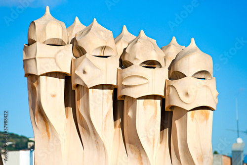 Naklejka dekoracyjna Casa Mila, also know as La Pedrera, Barcelona, Spain.