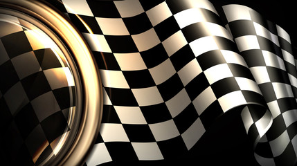 Sticker - Checkered Background Horizontal