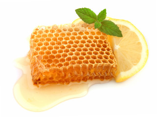 Poster - Honey honeycombs with lemon