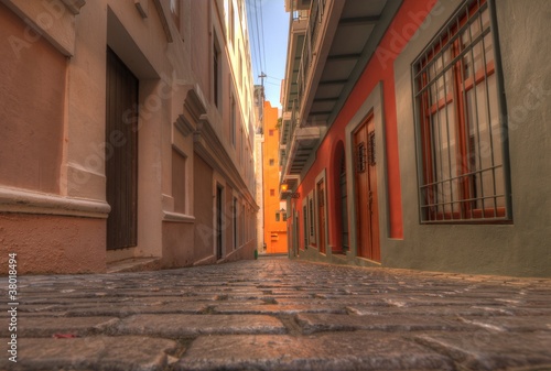 Board z aluminiowym obramowaniem Stare miasto San Juan