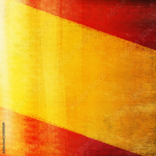 Board z aluminiowym obramowaniem Hiszpania flaga rysunek, grunge i retro