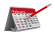 calendar on white background. Isolated 3D image
