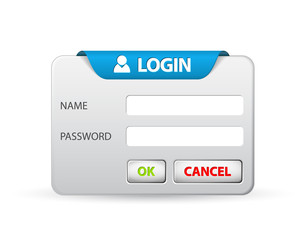 Vector login form template
