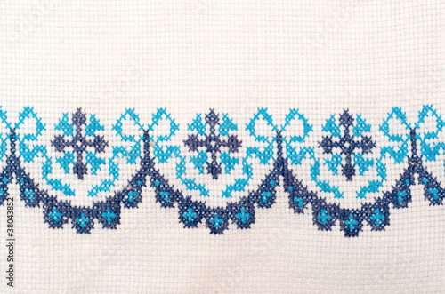 Fototapeta na wymiar ukrainian embroidered good by cross-stitch pattern