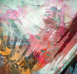 Wall Mural - Abstract color grunge background