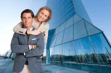 Business banque couple 01