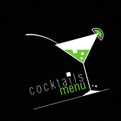 Coctails Menu Card Design template