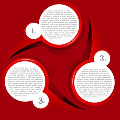 Leinwandbilder - Vector red background with a circular chart
