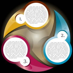 Fototapete - Vector color chart background with three levels