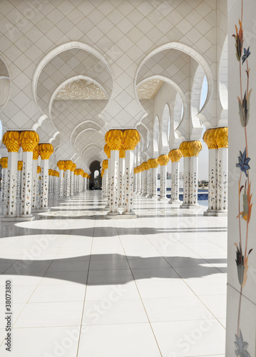 Fotoboard na płycie Sheikh Zayed Meczet w abu dhabi, Zjednoczone Emiraty Arabskie