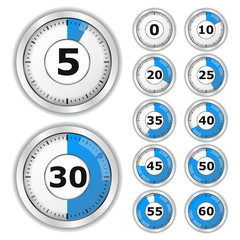 Wall Mural - Vector Blue Timers